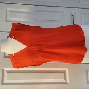 Calvin Klein red sleeveless blouse